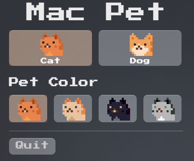 Mac Pet Settings